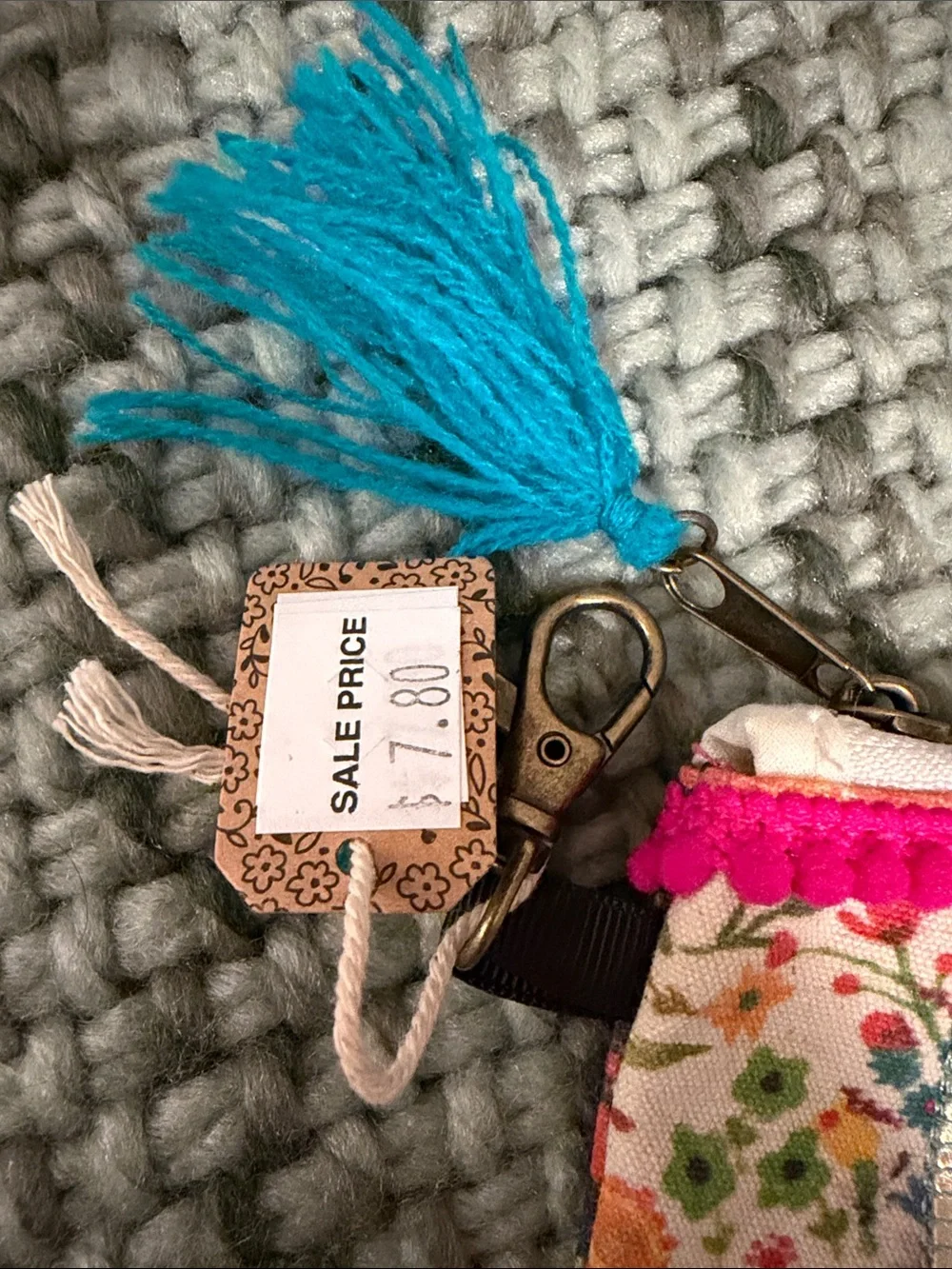 Hallmark Floral 'Kindness Matters' Coin Purse - Black, Pink & Teal